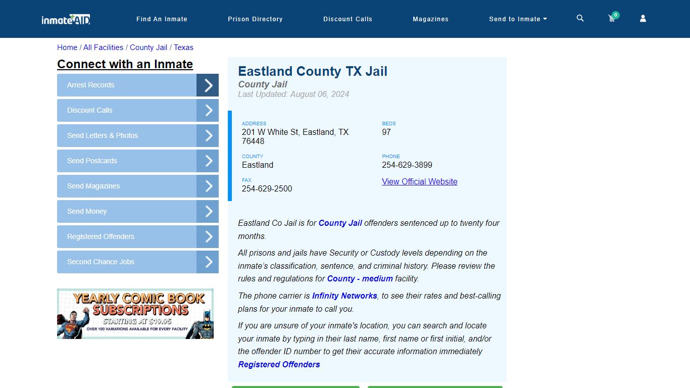 Eastland County TX Jail - Inmate Locator